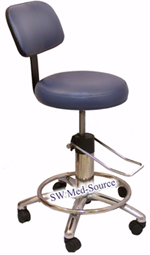Premier Hydraulic Surgeon's Stool w/ Backrest